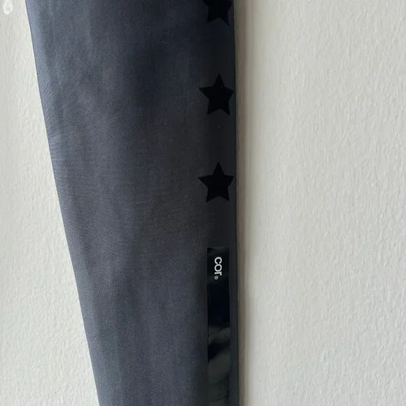 Ultracor COR Star Print Leggings XS Black High Rise Made in USA - Picture 4 of 9